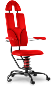 Stolička SpinaliS Pilot čierna, konštrukcia - červená - centrum zdraveho sedenia stolicky.xyz -2194,80€