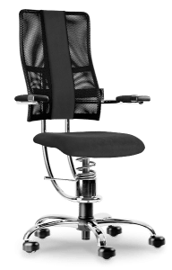 SpinaliS Hacker dynamica antracit,chrómová konštrukcia,1 116 € - Centrum zdravého sedenia - stolicky.xyz