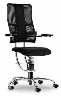 SpinaliS Hacker dynamica čierna, chrómová konštrukcia,1 116 € - Centrum zdravého sedenia - stolicky.xyz